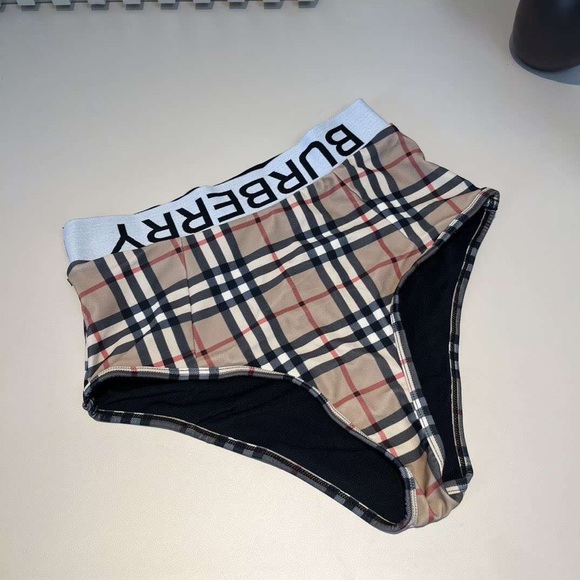 Burberry Beige and Black Plaid Bikini Set - Picture 6 of 8